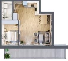 2 pokoje, apartament inwestycyjny 44,69 m², piętro 1, oferta nr A.101, Perłowa Przystań Kołobrzeg Etap 2, Kołobrzeg, Osiedle Nr 7 Ogrody, Strefa Uzdrowiska, ul. Kołłątaja