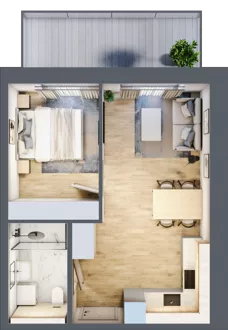 2 pokoje, apartament inwestycyjny 53,43 m², piętro 4, oferta nr A.408, Perłowa Przystań Kołobrzeg Etap 2, Kołobrzeg, Osiedle Nr 7 Ogrody, Strefa Uzdrowiska, ul. Kołłątaja
