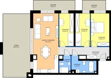 4 pokoje, apartament 91,70 m², piętro 4, oferta nr A41, Apartamenty Aqua Marina, Smardzewice, ul. Wodna
