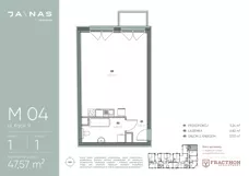 1 pokój, apartament 47,57 m², piętro 1, oferta nr M.4, JA\NAS, Kraków, Podgórze, ul. Kącik 9/Janowa Wola 1
