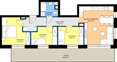 4 pokoje, mieszkanie 65,93 m², piętro 3, oferta nr 14, Buraczana 27, Wrocław, Klecina, ul. Buraczana 27
