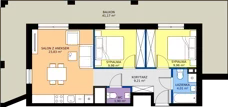 3 pokoje, mieszkanie 58,89 m², piętro 1, oferta nr M11, Warszawskie Wzgórze, Kielce, Szydłówek, ul. Warszawska 141