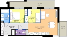 3 pokoje, mieszkanie 56,52 m², piętro 4, oferta nr M35, Warszawskie Wzgórze, Kielce, Szydłówek, ul. Warszawska 141