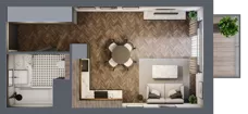 1 pokój, mieszkanie 30,83 m², piętro 2, oferta nr 1/2/M4, Lechicka 65, Poznań, Piątkowo, ul. Lechicka 65