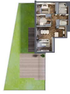 3 pokoje, mieszkanie 70,61 m², parter, oferta nr 1/0/M7, Lechicka 65, Poznań, Piątkowo, ul. Lechicka 65