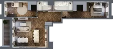 3 pokoje, mieszkanie 90,24 m², piętro 1, oferta nr 2.2/1/M1, Lechicka 65, Poznań, Piątkowo, ul. Lechicka 65