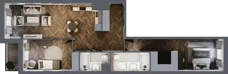 3 pokoje, mieszkanie 79,59 m², piętro 2, oferta nr 2.2/2/M4, Lechicka 65, Poznań, Piątkowo, ul. Lechicka 65