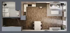 1 pokój, mieszkanie 33,22 m², piętro 6, oferta nr 2.1/6/M2, Lechicka 65, Poznań, Piątkowo, ul. Lechicka 65