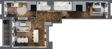 3 pokoje, mieszkanie 90,24 m², piętro 2, oferta nr 2.2/2/M1, Lechicka 65, Poznań, Piątkowo, ul. Lechicka 65