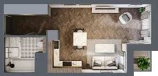 1 pokój, mieszkanie 30,87 m², piętro 1, oferta nr 2.1/1/M5, Lechicka 65, Poznań, Piątkowo, ul. Lechicka 65