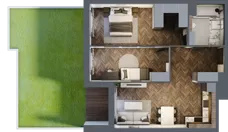 3 pokoje, mieszkanie 63,91 m², parter, oferta nr 2.1/0/M8, Lechicka 65, Poznań, Piątkowo, ul. Lechicka 65