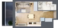1 pokój, mieszkanie 26,02 m², piętro 1, oferta nr A.3.2.07, Botanika Skierniewice, Skierniewice, Aleja Macieja Rataja 18