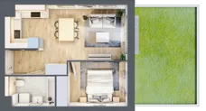 2 pokoje, mieszkanie 38,00 m², parter, oferta nr A.2.1.02, Botanika Skierniewice, Skierniewice, Aleja Macieja Rataja 18