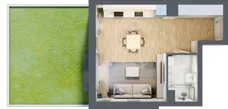 1 pokój, mieszkanie 34,18 m², parter, oferta nr A.4.1.03, Botanika Skierniewice, Skierniewice, Aleja Macieja Rataja 18