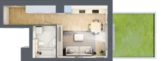 1 pokój, mieszkanie 30,60 m², parter, oferta nr A.2.1.01, Botanika Skierniewice, Skierniewice, Aleja Macieja Rataja 18