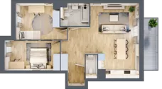 3 pokoje, mieszkanie 72,69 m², piętro 2, oferta nr A.4.3.05, Botanika Skierniewice, Skierniewice, Aleja Macieja Rataja 18