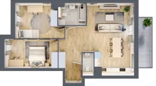 3 pokoje, mieszkanie 72,69 m², piętro 1, oferta nr A.4.2.05, Botanika Skierniewice, Skierniewice, Aleja Macieja Rataja 18