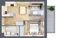 2 pokoje, mieszkanie 38,00 m², piętro 1, oferta nr A.3.2.02, Botanika Skierniewice, Skierniewice, Aleja Macieja Rataja 18