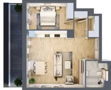 2 pokoje, mieszkanie 53,55 m², piętro 1, oferta nr A.3.2.04, Botanika Skierniewice, Skierniewice, Aleja Macieja Rataja 18