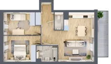 3 pokoje, mieszkanie 65,18 m², piętro 1, oferta nr A.3.2.09, Botanika Skierniewice, Skierniewice, Aleja Macieja Rataja 18