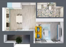 1 pokój, mieszkanie 30,13 m², piętro 3, oferta nr A.21, Apartamenty Dębowa, Łódź, Górna, Górniak, ul. Dębowa 1