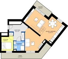 4 pokoje, mieszkanie 82,88 m², piętro 3, oferta nr M16, Madalińskiego, Gdańsk, Chełm, ul. Antoniego Madalińskiego