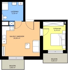 2 pokoje, mieszkanie 34,93 m², piętro 1, oferta nr M07, Madalińskiego, Gdańsk, Chełm, ul. Antoniego Madalińskiego