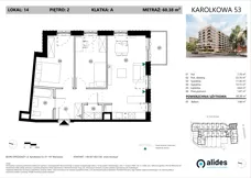 3 pokoje, mieszkanie 60,38 m², piętro 2, oferta nr A.02.L.14, ReVola, Warszawa, Wola, Młynów, ul. Karolkowa 53