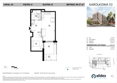 2 pokoje, mieszkanie 49,37 m², parter, oferta nr B.00.L.03, ReVola, Warszawa, Wola, Młynów, ul. Karolkowa 53