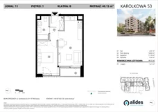 2 pokoje, mieszkanie 40,15 m², piętro 1, oferta nr B.01.L.11, ReVola, Warszawa, Wola, Młynów, ul. Karolkowa 53