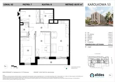 3 pokoje, mieszkanie 68,95 m², piętro 7, oferta nr B.07.L.62, ReVola, Warszawa, Wola, Młynów, ul. Karolkowa 53