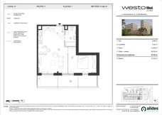 2 pokoje, mieszkanie 47,89 m², piętro 1, oferta nr M9, Westo Wola, Warszawa, Wola, Odolany, ul. Jana Kazimierza 72