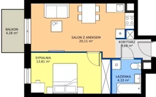 2 pokoje, mieszkanie 41,59 m², piętro 1, oferta nr 101, Moja Oszmiańska, Warszawa, Targówek, Targówek Mieszkaniowy, ul. Oszmiańska