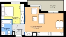 2 pokoje, mieszkanie 44,24 m², piętro 1, oferta nr 4, Moja Oszmiańska, Warszawa, Targówek, Targówek Mieszkaniowy, ul. Oszmiańska