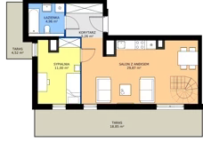 3 pokoje, mieszkanie 75,65 m², piętro 7, oferta nr 94, Moja Oszmiańska, Warszawa, Targówek, Targówek Mieszkaniowy, ul. Oszmiańska