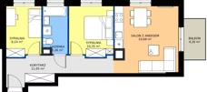 3 pokoje, mieszkanie 54,74 m², piętro 1, oferta nr 129, Moja Oszmiańska, Warszawa, Targówek, Targówek Mieszkaniowy, ul. Oszmiańska