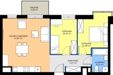 3 pokoje, mieszkanie 62,00 m², piętro 1, oferta nr 3, Moja Oszmiańska, Warszawa, Targówek, Targówek Mieszkaniowy, ul. Oszmiańska