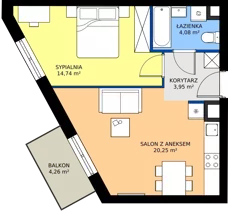 2 pokoje, mieszkanie 43,11 m², piętro 2, oferta nr 136, Moja Oszmiańska, Warszawa, Targówek, Targówek Mieszkaniowy, ul. Oszmiańska
