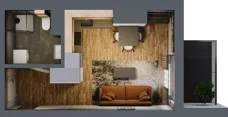 1 pokój, mieszkanie 25,27 m², piętro 1, oferta nr 8, Koncept H8, Warszawa, Targówek, Targówek Mieszkaniowy, ul. Hodowlana 8