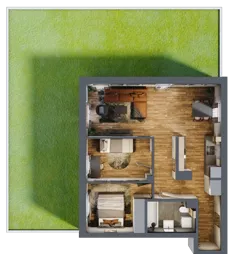 3 pokoje, mieszkanie 60,16 m², parter, oferta nr 1, Koncept H8, Warszawa, Targówek, Targówek Mieszkaniowy, ul. Hodowlana 8
