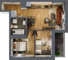 3 pokoje, mieszkanie 45,36 m², piętro 1, oferta nr 7, Koncept H8, Warszawa, Targówek, Targówek Mieszkaniowy, ul. Hodowlana 8