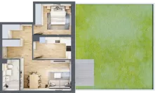 2 pokoje, mieszkanie 51,75 m², piętro 1, oferta nr A1.1/11, Osiedle Pod Jeleniami, Jelenia Góra, Śródmieście, ul. Kadetów 2