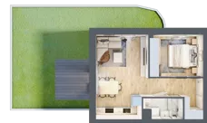 2 pokoje, mieszkanie 37,41 m², piętro 1, oferta nr A1.1/4, Osiedle Pod Jeleniami, Jelenia Góra, Śródmieście, ul. Kadetów 2