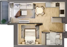 2 pokoje, mieszkanie 31,95 m², piętro 4, oferta nr A1.4/7, Osiedle Pod Jeleniami, Jelenia Góra, Śródmieście, ul. Kadetów 2