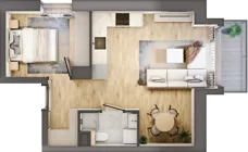2 pokoje, mieszkanie 36,62 m², piętro 4, oferta nr A1.4/9, Osiedle Pod Jeleniami, Jelenia Góra, Śródmieście, ul. Kadetów 2