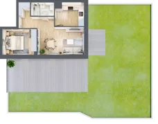 3 pokoje, mieszkanie 42,05 m², parter, oferta nr A1.0/3, Osiedle Pod Jeleniami, Jelenia Góra, Śródmieście, ul. Kadetów 2