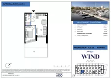 2 pokoje, apartament inwestycyjny 35,23 m², parter, oferta nr A.0.14, Wind Yacht Resort, Wiślinka, ul. Piaskowa 1-3