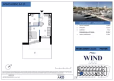 2 pokoje, apartament inwestycyjny 35,28 m², parter, oferta nr A.0.15, Wind Yacht Resort, Wiślinka, ul. Piaskowa 1-3