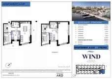 4 pokoje, apartament inwestycyjny 96,84 m², piętro 2, oferta nr A.2.09, Wind Yacht Resort, Wiślinka, ul. Piaskowa 1-3
