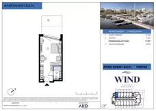 1 pokój, apartament inwestycyjny 31,26 m², parter, oferta nr B.0.01, Wind Yacht Resort, Wiślinka, ul. Piaskowa 1-3